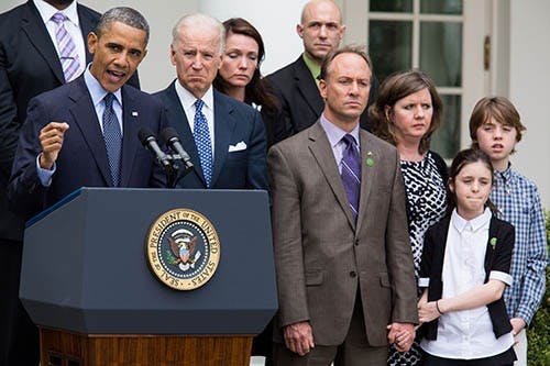 President Barack Obama delivers a statement after the Senate defeated the compromise strengthening background checks for gun buyers on April 17 in Washington, D.C. The bill needed 60 votes to advance. MCT PHOTO