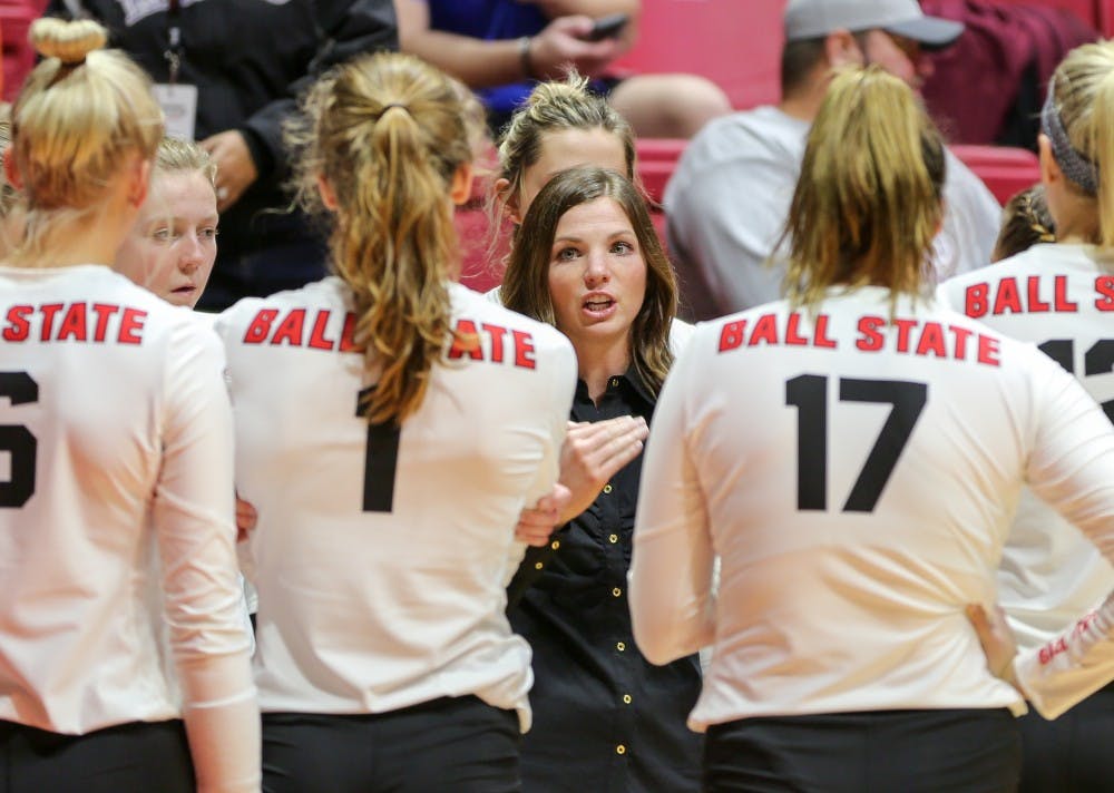Ball State women's volleyball rallies to beat Northern Illinois, clinches MAC West title