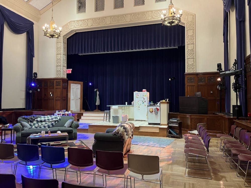 The set of Goodnight, Tyler in the Fine Arts Building Recital Hall 