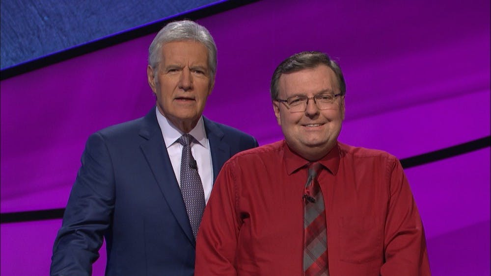 Scott McFadden, head of serials cataloging, will be a contestant on "Jeopardy!" Wednesday, June 27. He flew to Los Angeles in February to film the show. Photo Provided.&nbsp;
