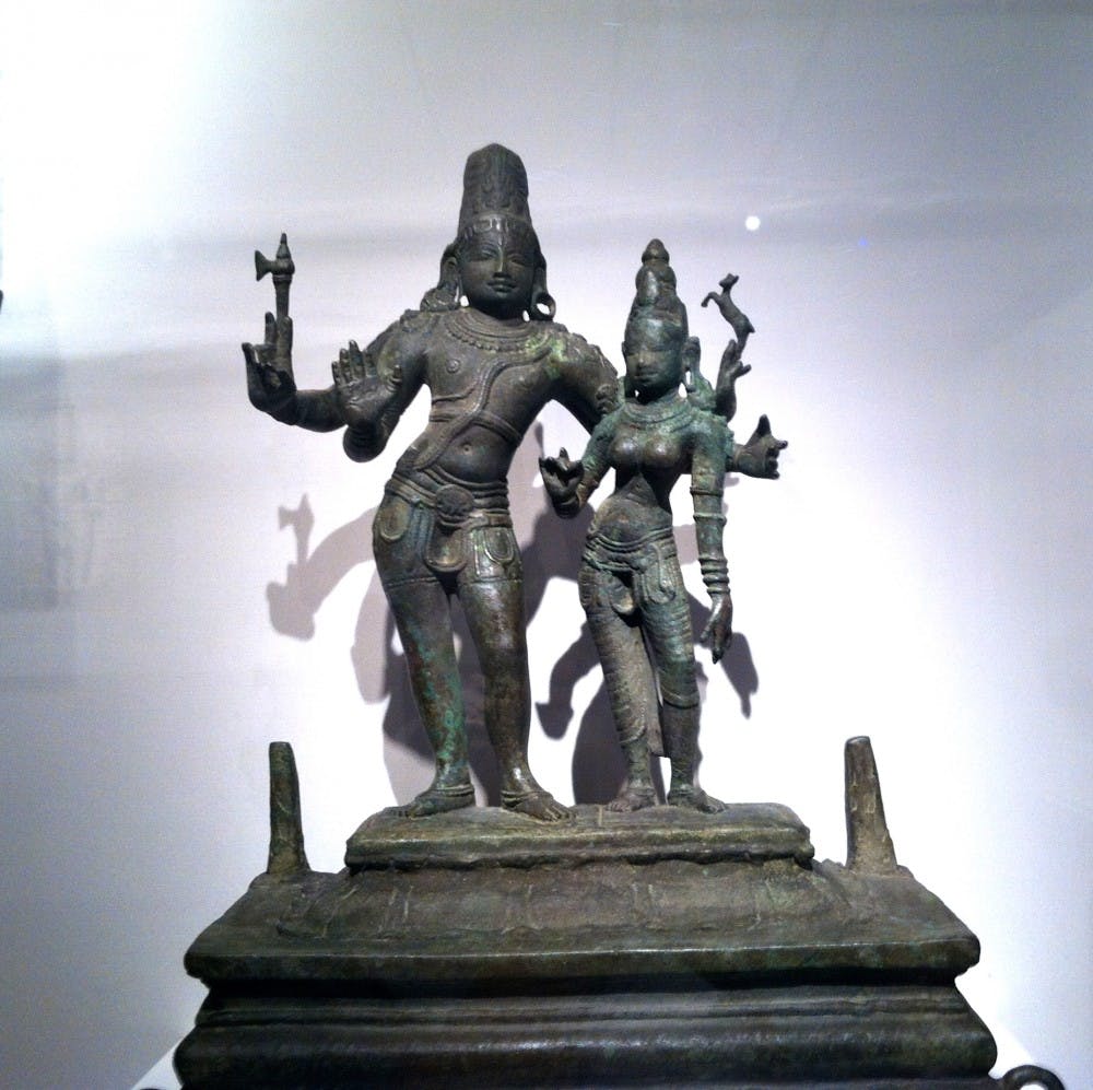 This&nbsp;1,000-year-old statue of the Festival Bronze of Shiva and Parvati at the David Owsley Museum of Art has been confirmed as stolen. Ball State is working with Homeland Security Investigations to return it to India. DN PHOTO RACHEL PODNAR