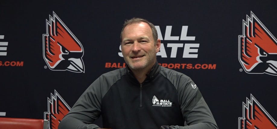 Head coach Andy Stoots sits down for an interview after his hiring.