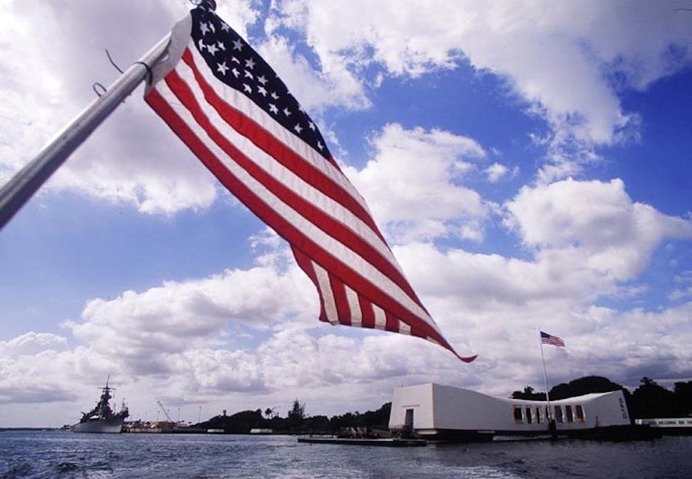 The Arizona Memorial and the Battleship Missouri mark the beginning and the end of WWII in Pearl Harbor, Hawaii. (Michael Goulding/Orange County Register/MCT)