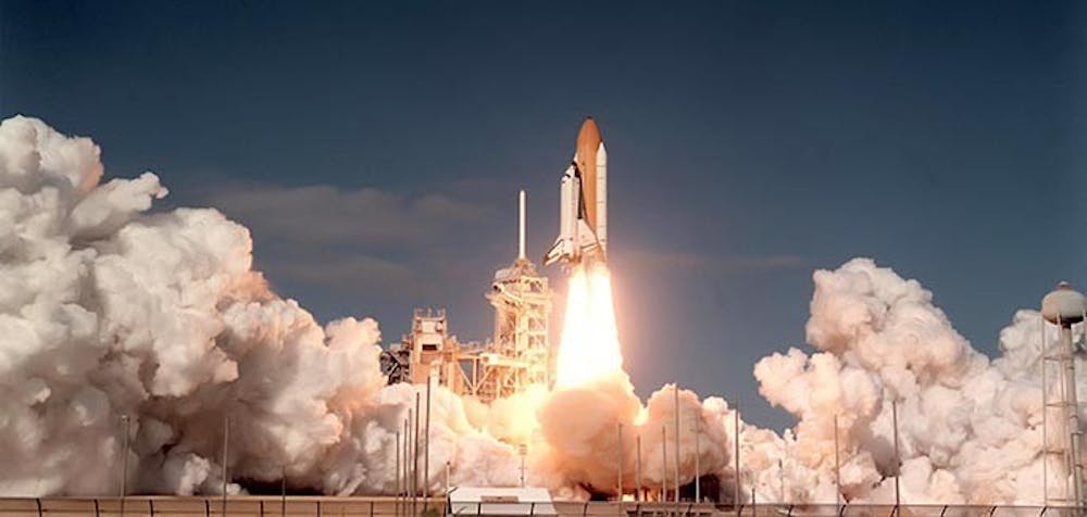 In this January 16, 2003 file photograph, space shuttle Columbia and its 7-member crew including Ilan Ramon, the first Israeli astronaut, lifts off from its Kennedy Space Center launchpad on a 16-day science mission. February 1, 2013 marks the 10-year anniversary when the aircraft broke apart after entering the Earth&apos;s atmosphere. (Red Huber/Orlando Sentinel/MCT)
