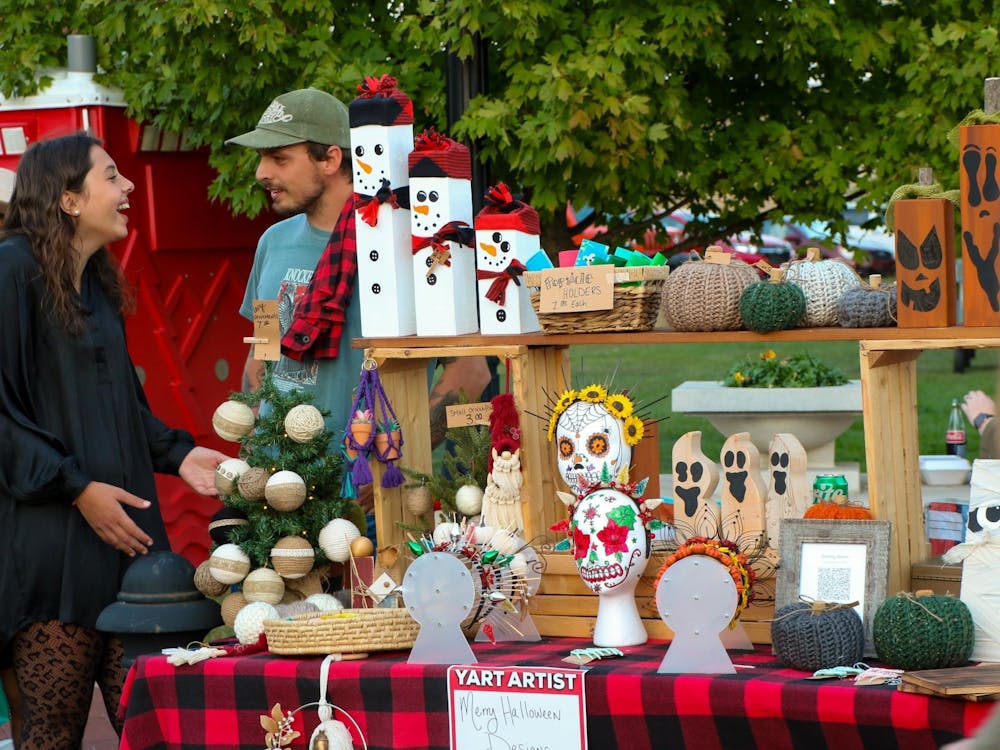 A YART Artists' vendor booth, where handmade items are sold
for under $40 in Muncie, Oct. 6, 2022. Ashton Connelly, DN