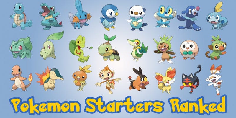 Each Pokémon Generations Starters Ranked Ball State Daily