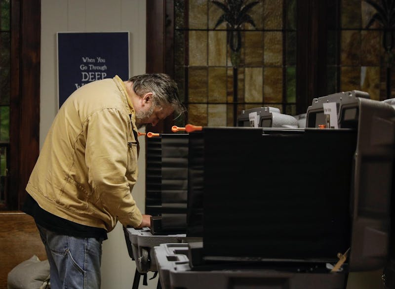 Muncie locals cast their votes for the 2024 election Nov. 5 at Avondale Methodist Church. Andrew Berger, DN 