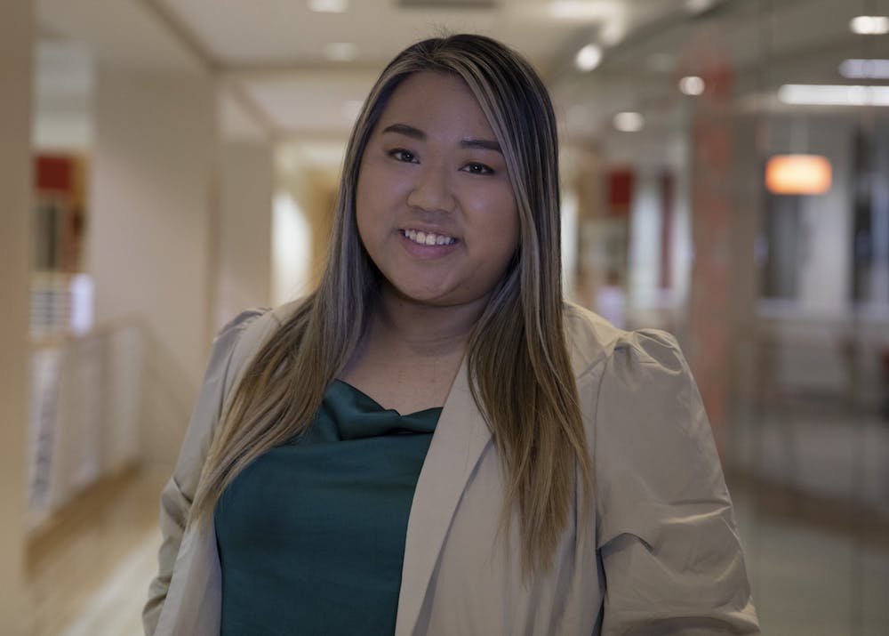 Tina Nguyen, sophomore legal studies and political science major, poses for a photo Feb. 10, 2021. Nguyen is the presidential candidate for the SGA Strive slate. Jacob Musselman, DN