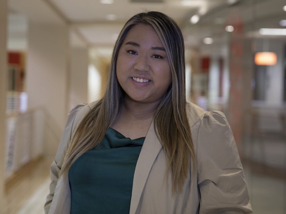 Tina Nguyen, sophomore legal studies and political science major, poses for a photo Feb. 10, 2021. Nguyen is the presidential candidate for the SGA Strive slate. Jacob Musselman, DN