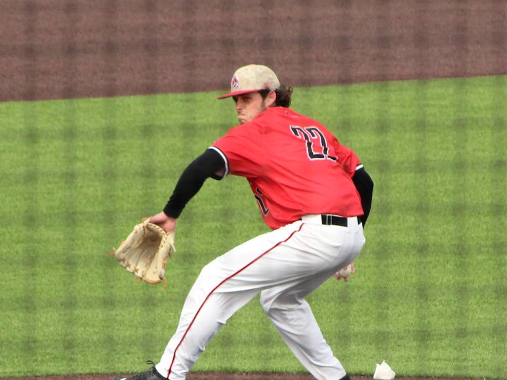 Junior&nbsp;closer&nbsp;BJ Butler pitches against Western Michigan on April 10. Butler was named Mid-American Conference West Division Pitcher of the Week on April 18.