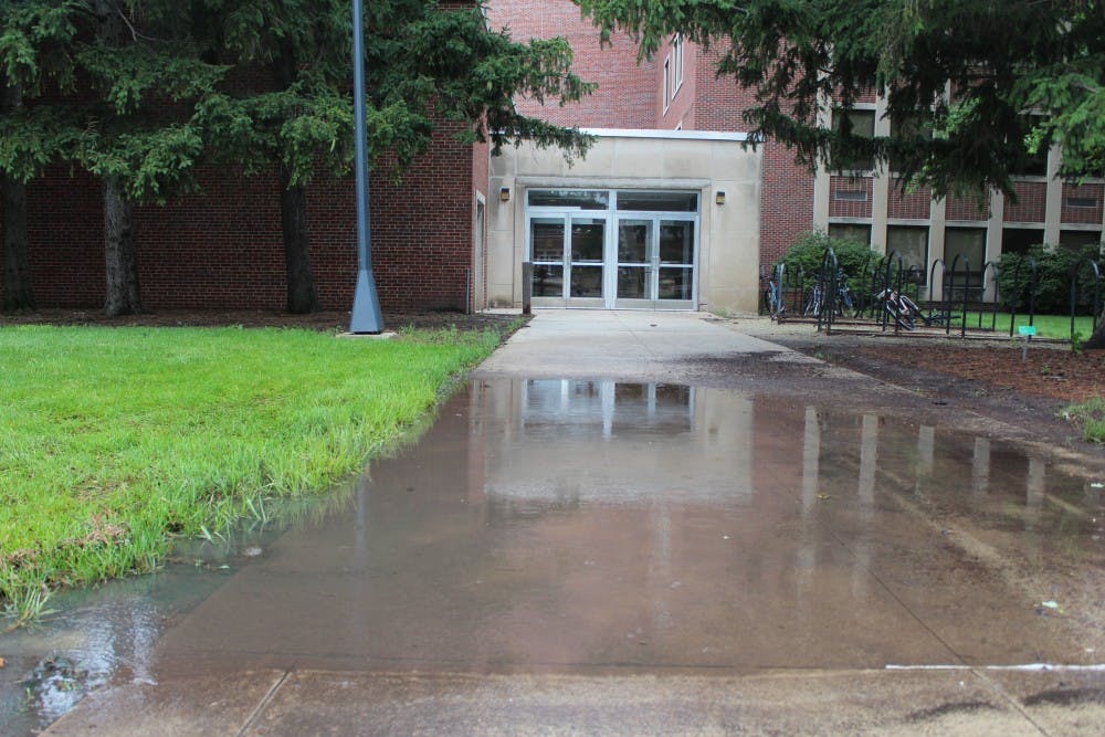 Storms on June 26 caused flooding in multiple areas around campus. DN PHOTO DANIEL BROUNT