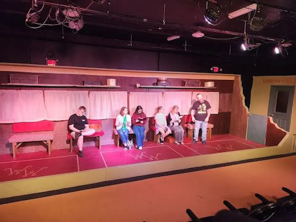 The West Wind cast in their final pickup rehearsal before closing weekend.