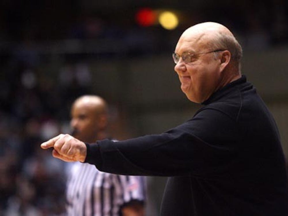 Former Saint Louis University basketball coach Rick Majerus has died. He was 64. Here, Majerus gestures to one of his players during a college basketball game against Southern Illinois University on December 2, 2008. Majerus coached from 1987-1989 for Ball State. MCT PHOTO
