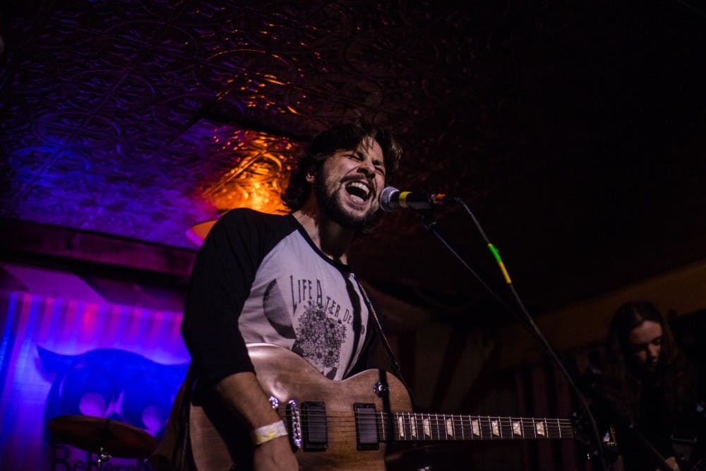 Indian Old School performs at Be Here Now on Nov. 26 as part of the release show for GAPE's and We Love You's new EP releases. Reagan Allen // DN