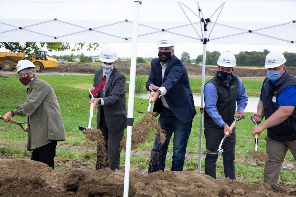 Muncie officials broke ground on the CANPACK factory on West Fuson Road Sept. 22. Indiana Gov. Eric Holcomb joined the CANPACK regional manager, Muncie Mayor Dan Ridenour and other officials.
