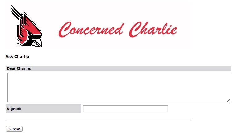 Concerned Charlie provides students with the opportunity to ask questions anonymously on the internet and get advice and information from professionals at the counseling center. The program allows students to seek help without dealing with the stigma behind mental health. SCREENSHOT FROM CONCERNED CHARLIE WEB SITE