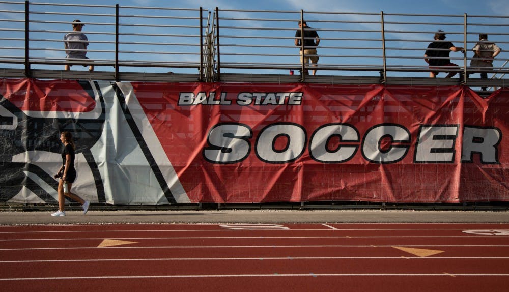 <p>Fans walk around and talk during half time at the Woman's Soccer game, Thursday, Aug. 28, 2019 at Briner Sports Complex. &nbsp;Ball State Woman's soccer team defeated Illinois State University 1-0. <strong>Rebecca Slezak, DN</strong></p>