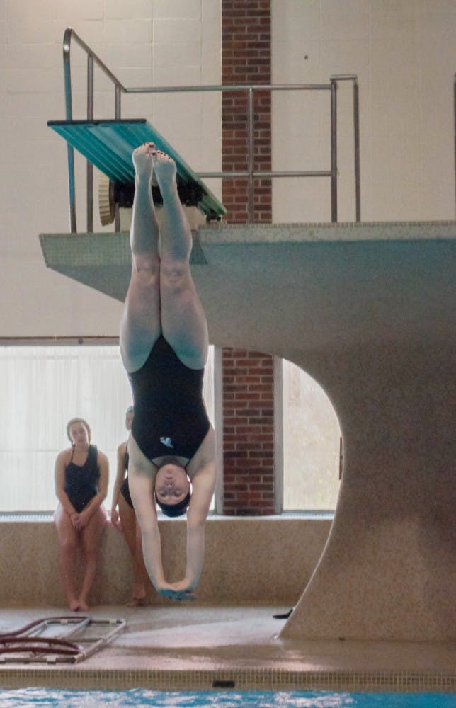 Ball State freshman diver Brittany Penn competes for Ball State at the Doug Coers Invitational. This is the 10th annual invitational. DN POHTO KATIE GRAY