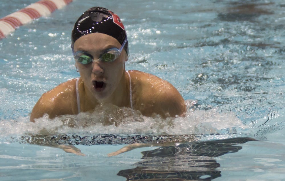 Ball State women's swimming and diving finish day one of Miami Invitational