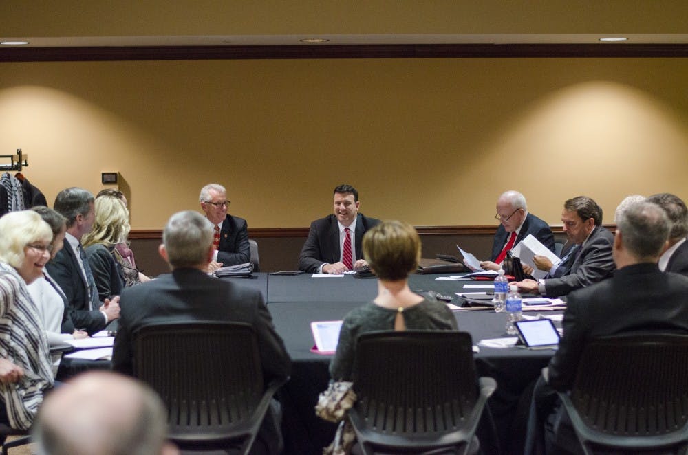 The Board of Trustees will hold their next set of meetings on Dec. 16.&nbsp;The first meeting is at&nbsp;9 a.m. with a closed executive session and will continue with four other meetings&nbsp;at 11 a.m., 2, 2:30 and 3:30 p.m. Breanna Daugherty // DN File