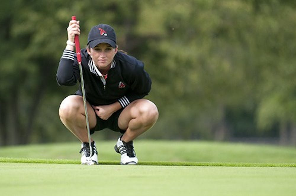 Then junior Autumn Duke plays in the 2011 Cardinal Classic on Sept. 17, 2011. Duke was awarded the Kim Moore Spirit Award for the 2012-13 season for her commitment to the team after the death of her father Larry last September. DN FILE PHOTO BOBBY ELLIS