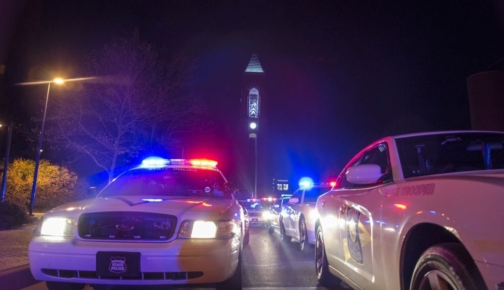 Ball State's University Police Department (UPD) arrested a man Sept. 4 for theft and criminal trespassing at Studebaker West. The man removed clothing from a dryer of the eighth floor laundry room in the residence hall. Cory Ohlenkamp, DN File