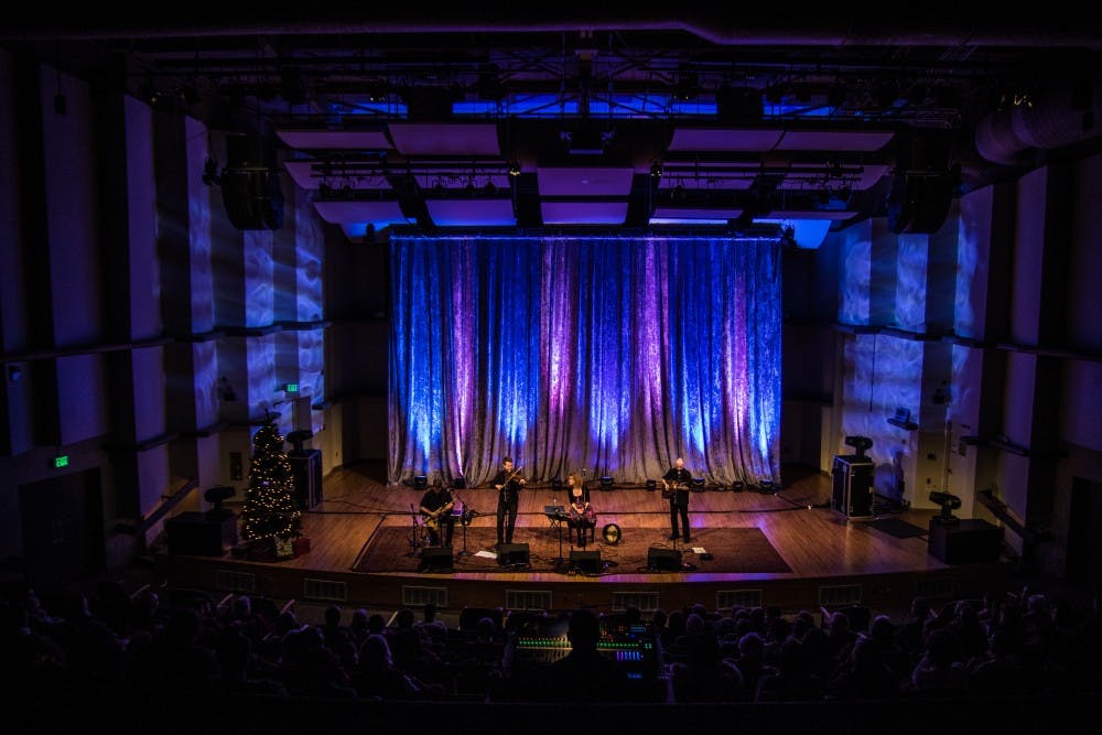 Irish singer Cathie Ryan performs at Pruis Hall on Dec. 15 during her Winter's Heart show, sharing Irish traditions through her songs and stories. Reagan Allen // DN