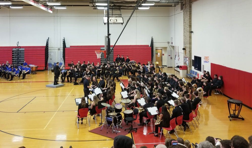 Muncie Central Wind Ensemble plays musical sets during the 2019 Band-O-Rama May 14, 2019, at Southside Middle School. The event had bands from five different schools within the MCS. Megan Boeck, DN