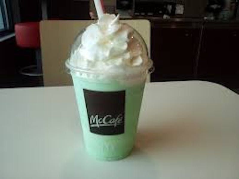 Introduced in 1970, the McDonalds Shamrock Shake has been the St. Patricks Day staple in stores across the nation. Wikimedia Commons, Photo Courtesy