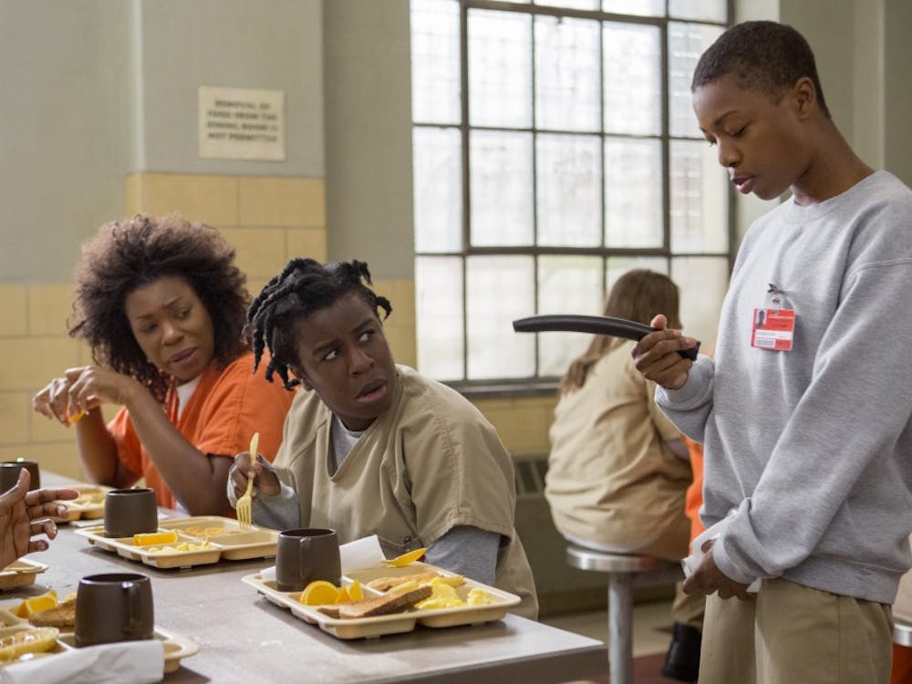 (L-R) Lorraine Toussaint, Uzo Aduba and Samira Wiley in a scene from Netflix