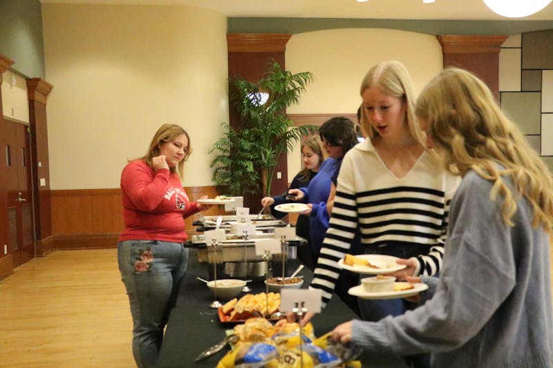 A crowd takes from a buffet-style breakfast during the Beneficence Leadership Conference inside the L.A. Pittenger Student Center at Ball State University. The Jan. 25 event is one of the closing events to the university's annual Unity Week. Shelby Anderson, DN