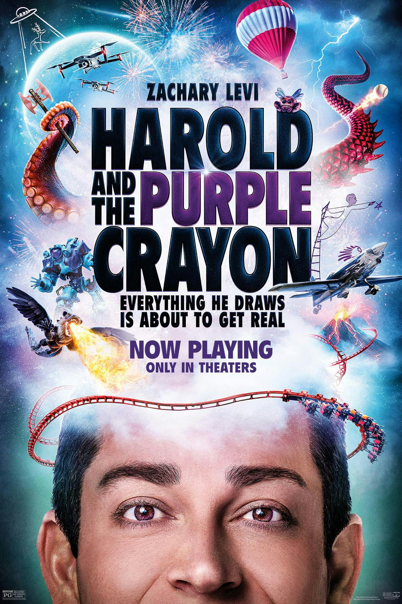 Harold and the Purple Crayon promotional poster provided by Sony. 