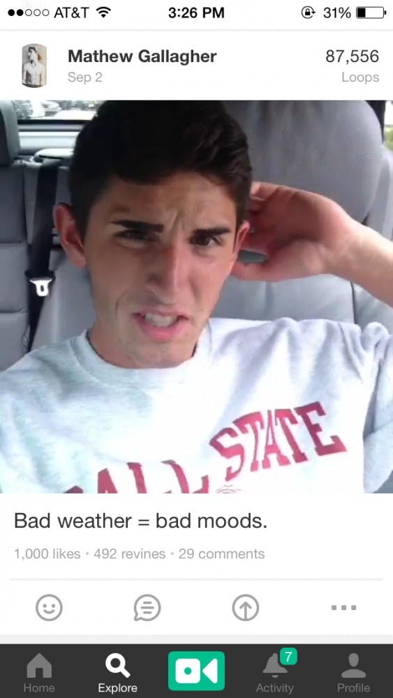 Mathew Gallagher has 120,000 followers on Vine. Gallagher gained more than, 40,000 followers in one day after he posted a video about twerking. PHOTO COURTESY OF VINE