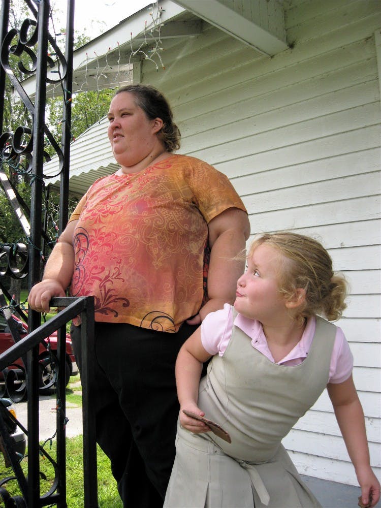 The breakout star of &quot;Toddlers and Tiaras,&quot; Alana &quot;Honey Boo Boo&quot; Thompson, right, appears with her mom June Shannon in McIntyre, Ga. The show &quot;Honey Boo Boo&quot; was recently canceled. MCT PHOTO