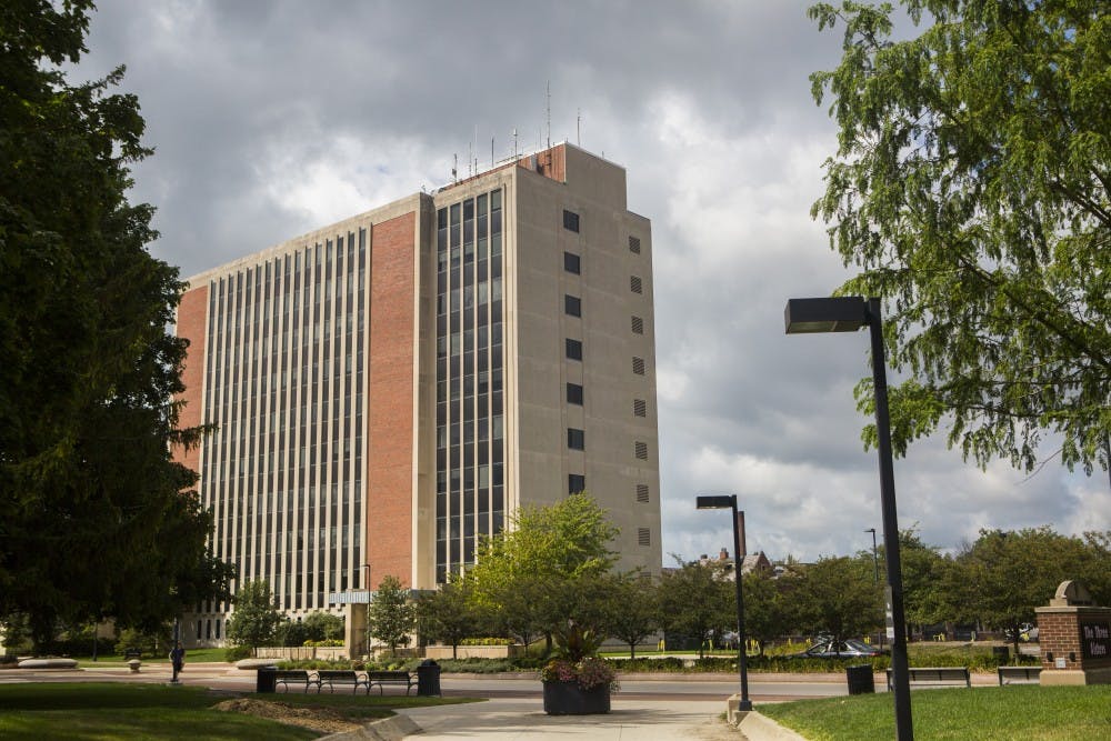 Associate Dean James Stroud of the Teachers College said technology education is becoming more important for future teachers. The college provides training for one-to-one classroom settings, where students have their own digital device to work on. DN PHOTO JORDAN HUFFER