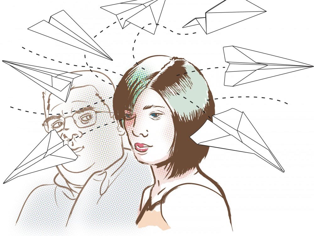 300 dpi Rick Tuma illustration of paper airplanes flying around a distracted couple; can be used with stories on Attention Deficit Hyperactivity Disorder's effect on relationships. Chicago Tribune 2010

07000000; HTH; krtcampus campus; krthealth health; krtnational national; krtworld world; MED; krt; mctillustration; 07017000; HEA; illness; attention deficit hyperactivity disorder adhd; krtrelationships relationships; paper airplane paper plane; tb contributed tuma; 2010; krt2010