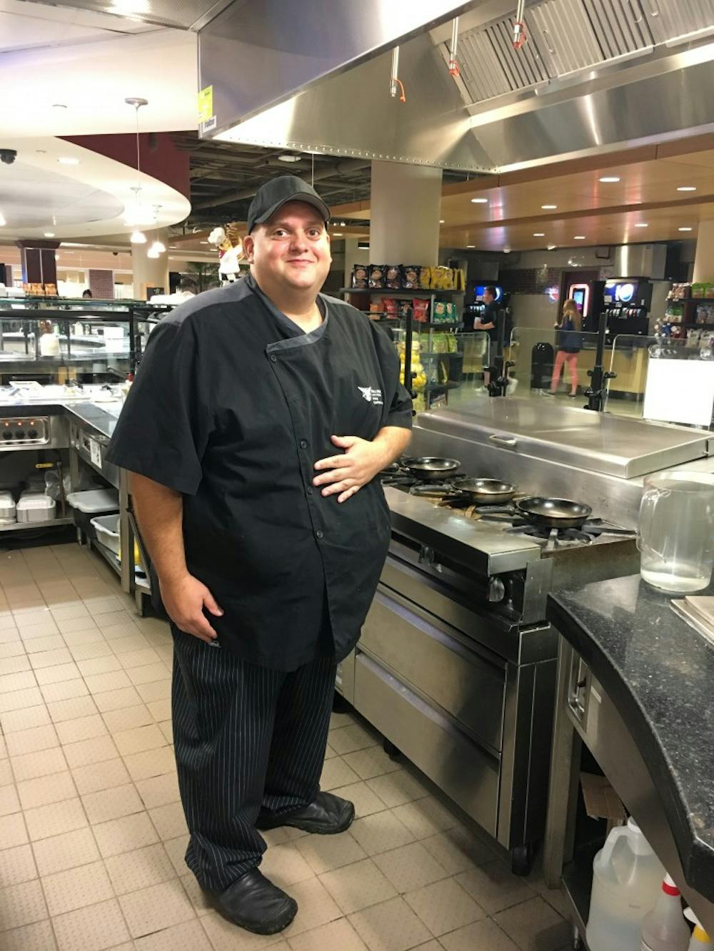 Chef Matt Hunter from the Student Center Tally prepares for the breakfast rush Sept. 19, 2018 in Muncie. This is Hunter's first Fall semester working at Ball State, as he joined the dining staff last semester. Tier Morrow, DN