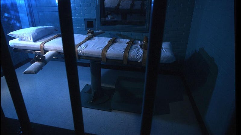 The Texas death chamber in Huntsville, TX, June 23, 2000 where Texas death row inmate Gary Graham was put to death by lethal injection on June 22, 2000. Indiana Capital Chronicle, Photo Provided