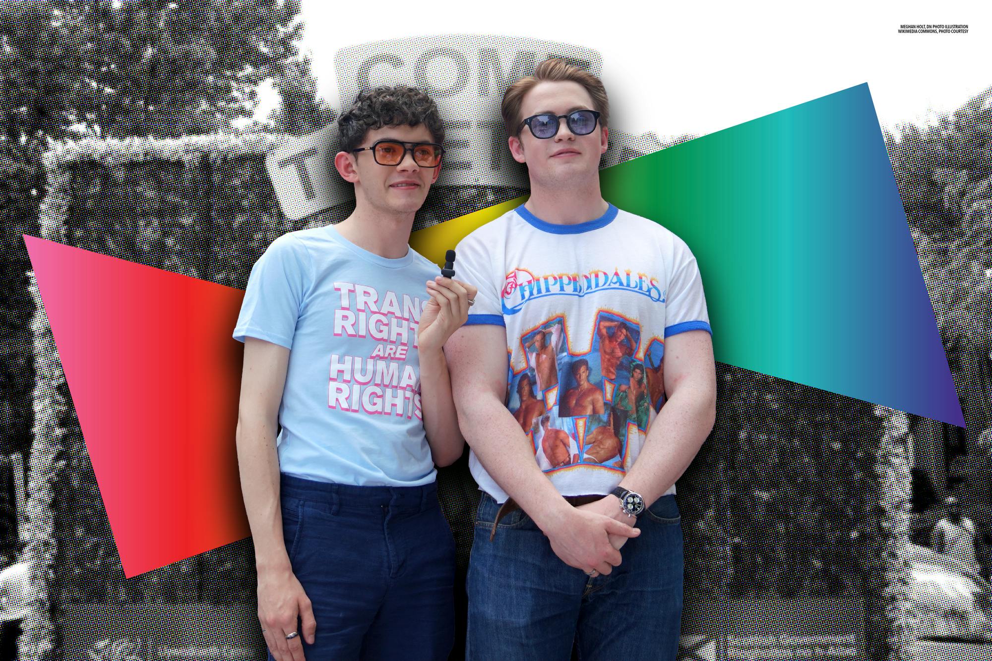 Kit Connor and Joe Locke of "Heartstopper" at the DC Pride Parade in Washington, DC. 
Meghan Holt, DN Photo Illustration
Wikimedia Commons, Photo Courtesy
