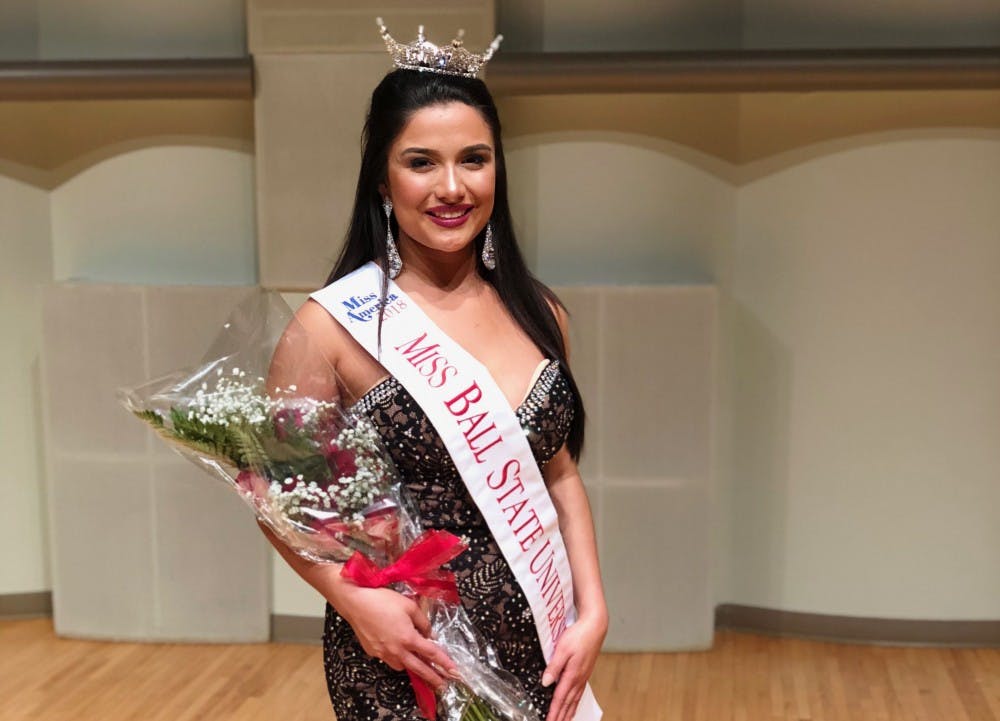 <p>Victoria Ruble won the title Miss Ball State University. Among two jobs, service projects, school and the University Singers, Ruble created her own platform for the competition titled Redefining CommUNITY. <strong>Victoria Ruble, DN&nbsp;</strong></p>