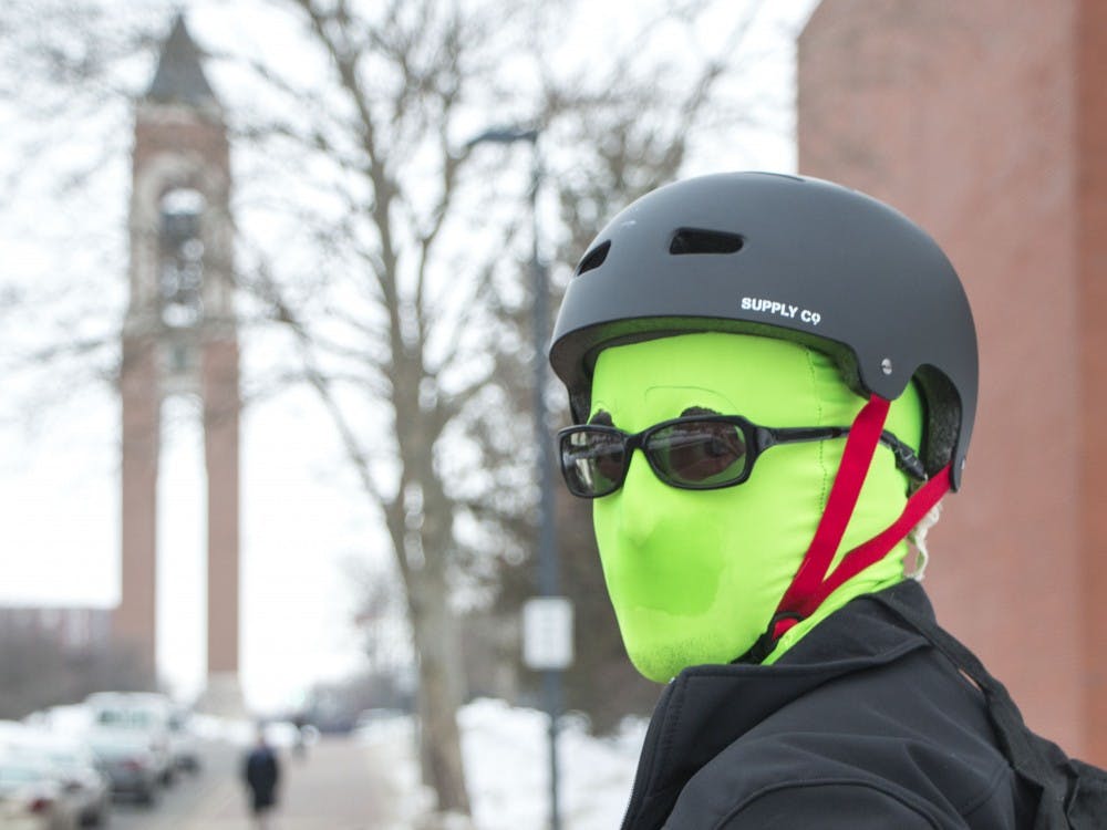 Sad Monday Person roams the campus Feb. 17. Sad Monday Person tries to make Mondays seem better because he loves them. DN FILE PHOTO TAYLOR IRBY