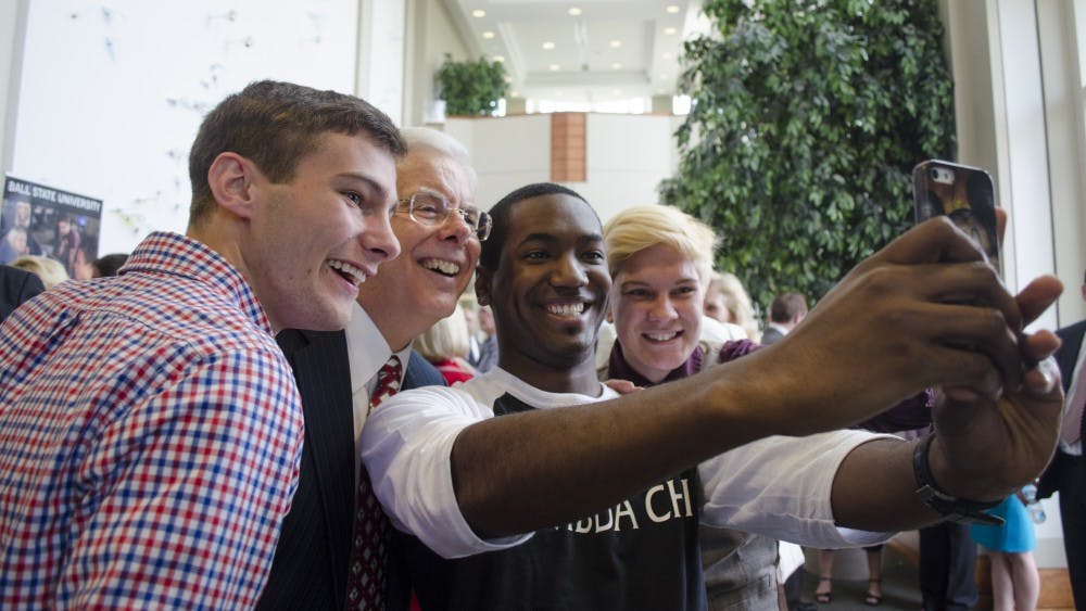 Ball State announced its new President Paul W. Ferguson, on May 22 at Sursa Hall. He is currently president at the University of Maine, where he took office March 14, 2011. DN PHOTO BREANNA DAUGHERTY