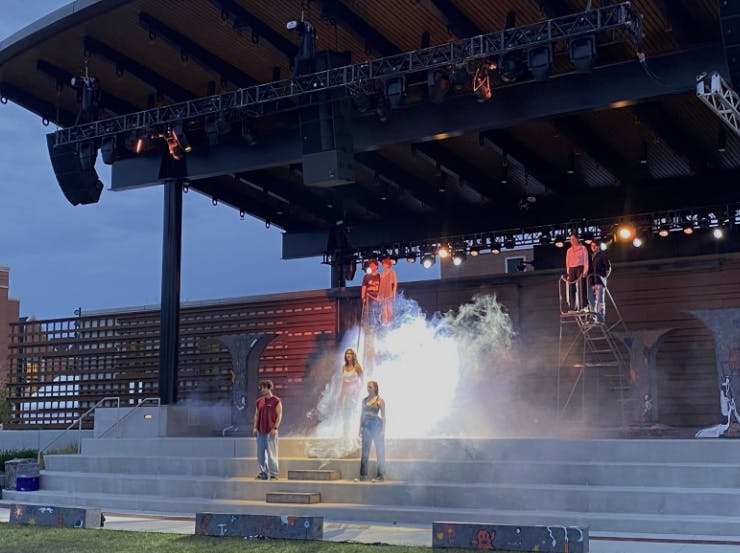 The opening scene in Ball State University’s Department of Theatre and Dance production of “Romeo and Juliet”, Capturing the two leads, Will Gonzales (Romeo) and Chali Moss (Juliet)

Brianna Baariu, NewsLink Indiana