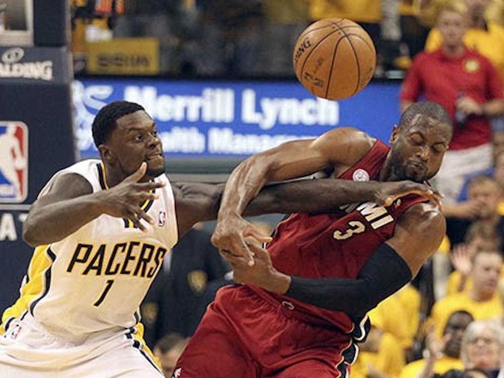 The Heat’s Dwyane Wade loses the ball to the Pacers’ Lance Stephenson in Game 6 of the Eastern Conference Finals in Indianapolis on Saturday. Indiana won 91-77, leading to Game 7 tonight in Miami, Fla. MCT PHOTO