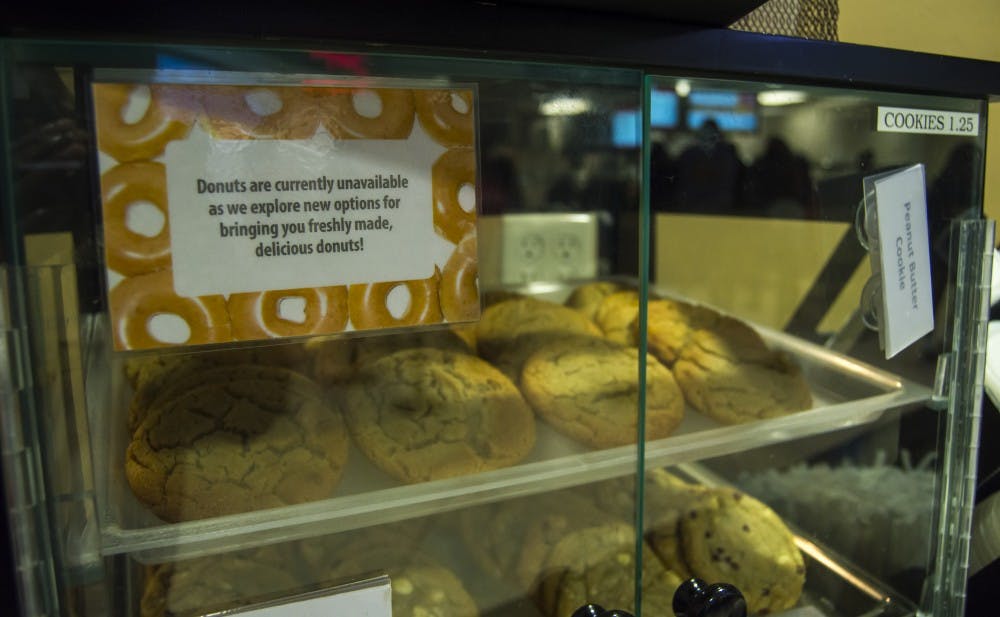 <p>Concannon's Bakery has stopped delivery donuts and pastries to Ball State dining halls after nearly four years of partnership. The sudden stop in delivery is unclear, but according to Karen Adkins, director of dining and dining initiatives, there are no plans for delivery to resume in the future. <em>Terence K Lightning Jr. // DN</em></p>