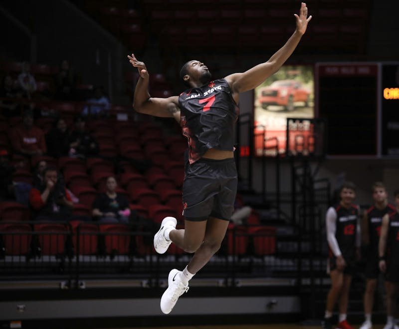 Ball State senior Rajé Alleyne serves Jan. 3 during at match against Wabash at Worthen Arena. Zach Carter, DN. 