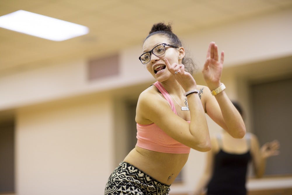 <p>The Ball State Belly Dance Club works to promote empowerment and confidence through their events and presentations by using dance. While the club has been perceived as promiscuous, but the club just rubs off any negativity. <em>DN PHOTO EMMA ROGERS</em></p>