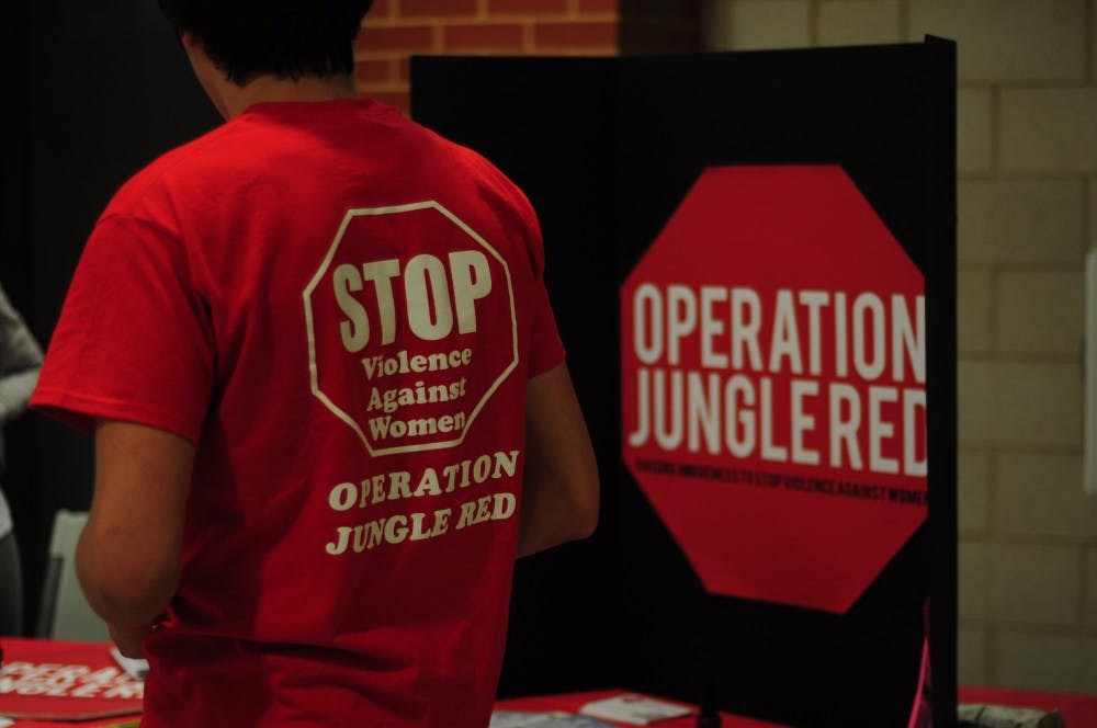 Eta Sigma Gamma will paint finger nails red today at the Scramble Light as part of Operation Jungle Red. Operation Jungle Red promotes the prevention of violence against women. DN FILE PHOTO COREY OHLENKAMP 