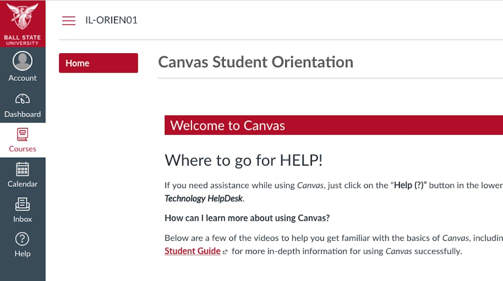 <p>The university will fully switch from Blackboard to Canvas by May 2019. Faculty will be able to choose which learning management system to use in the fall 2018 and spring 2019 semesters. <strong>Screen Grab, Ball State University website</strong></p>