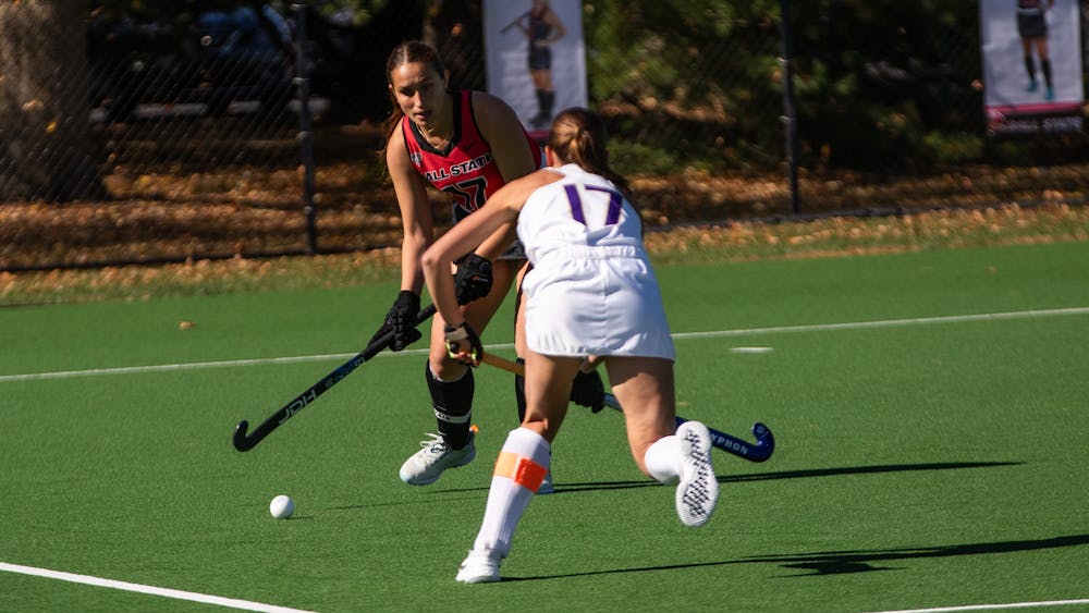 Graduate student defender Michaela Graney secures the ball against James Madison University Oct. 27 at Briner Sports Complex. Graney was named MAC Defensive Player of the Year in 2023. Jayce Blane, DN